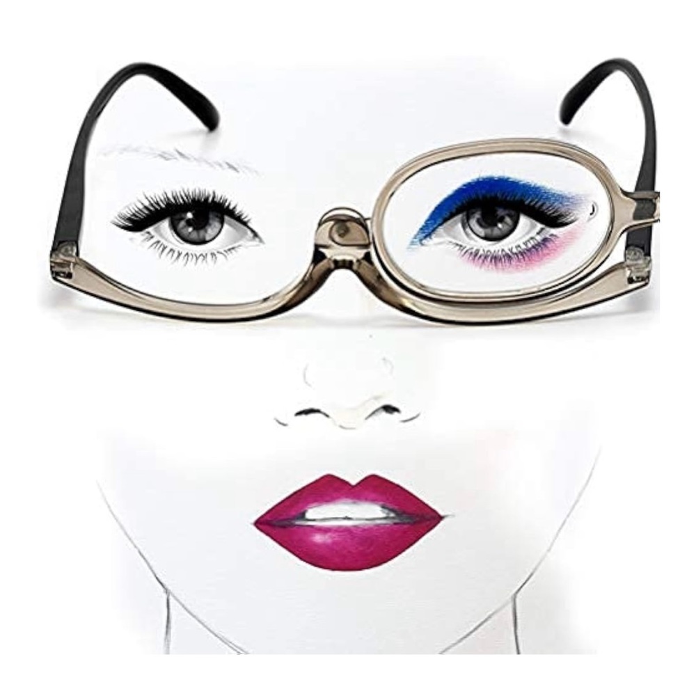 NWOT-Rotating Magnifying Makeup Reading +2.00 Strength Glasses With Case